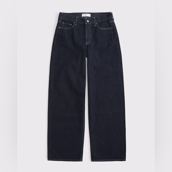 Abercrombie + Fitch Low Rise Ultra Loose Jean in Dark Rinse - Picture 1 of 2